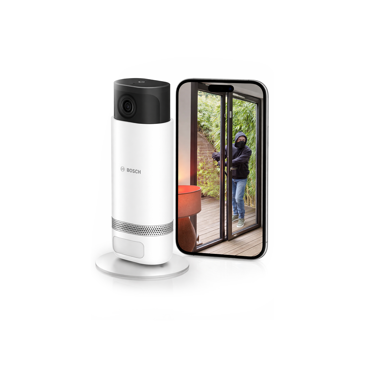 Bosch Smart Home Eyes Innenkamera II, WLAN Überwachungskamera für den Innenbereich mit intelligenter Personenerkennung, kompatibel mit Amazon Alexa