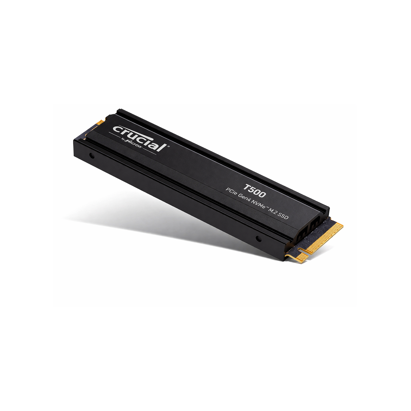 Crucial T500 SSD 1TB PCIe Gen4 NVMe M.2 Interne Festplatte mit Kühlkörper, bis 7300 MB/s, TLC NAND, Desktop PC kompatibel, Microsoft DirectStorage - CT1000T500SSD5