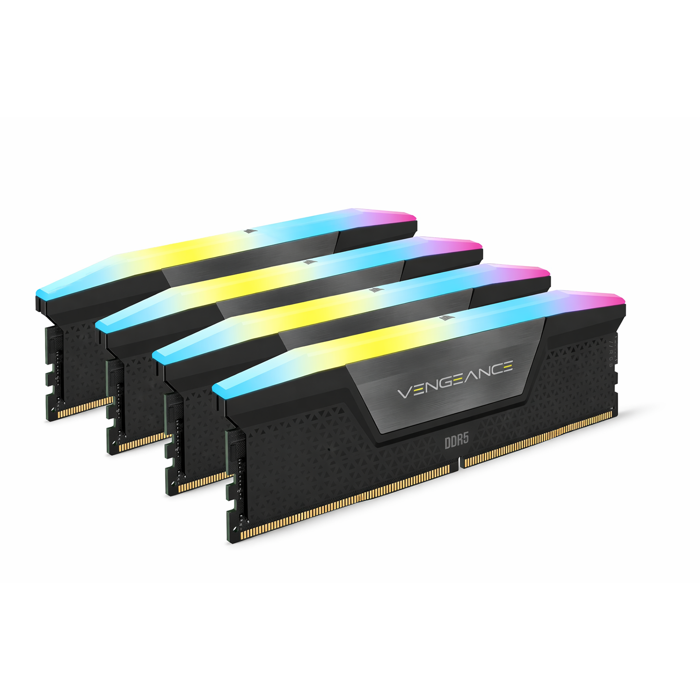 CORSAIR Vengeance RGB DDR5 RAM 64GB (4x16GB) 6000MHz CL36 Intel XMP 3.0 Desktop-Arbeitsspeicher – Schwarz (CMH64GX5M4B6000C36)