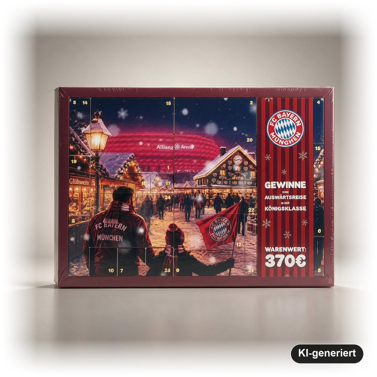 FC Bayern München Premium Adventskalender 2026 mit 24 Fanartikeln