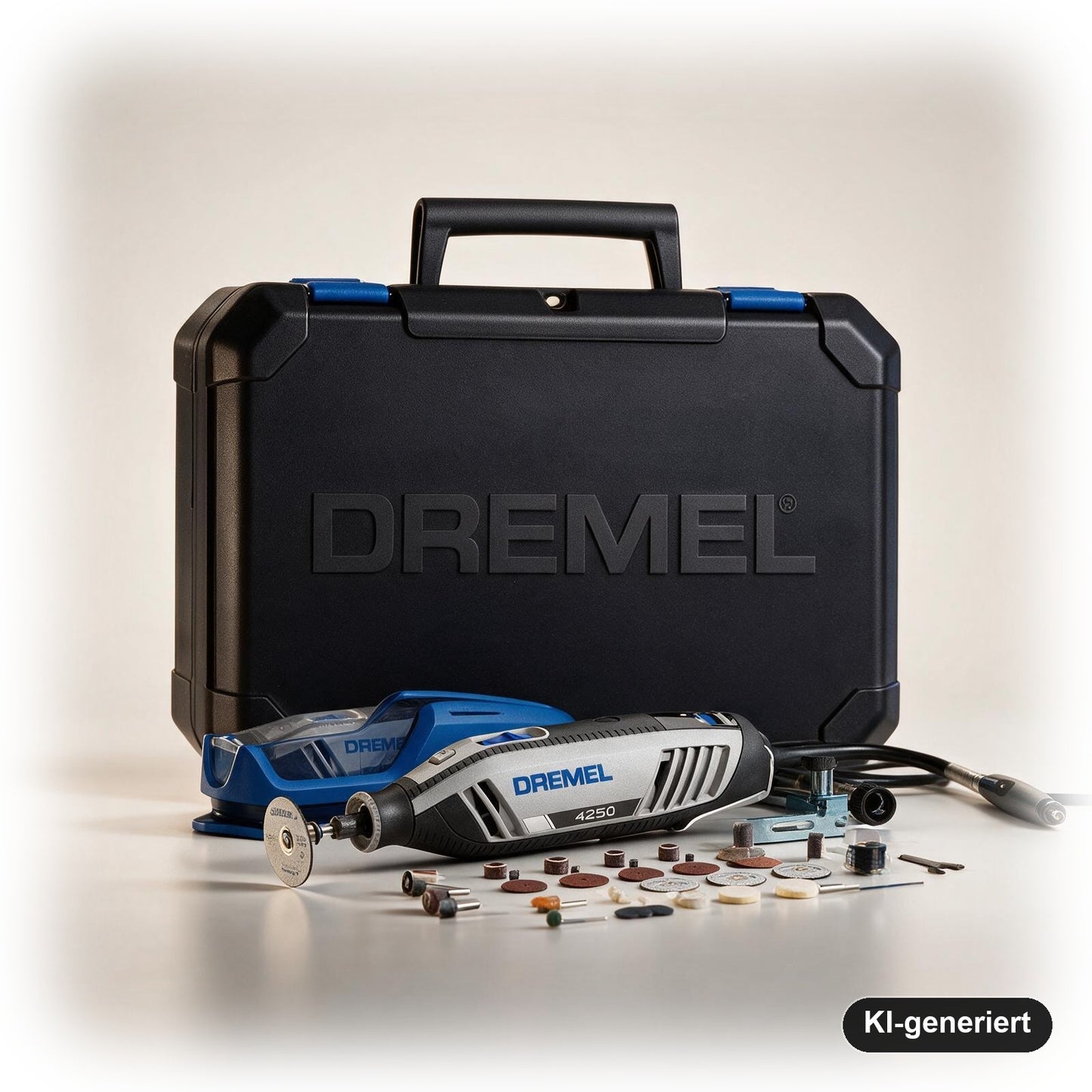 Dremel 4250 Multifunktionswerkzeug 175 W Set mit 3 Vorsatzgeräten und 45 Zubehören