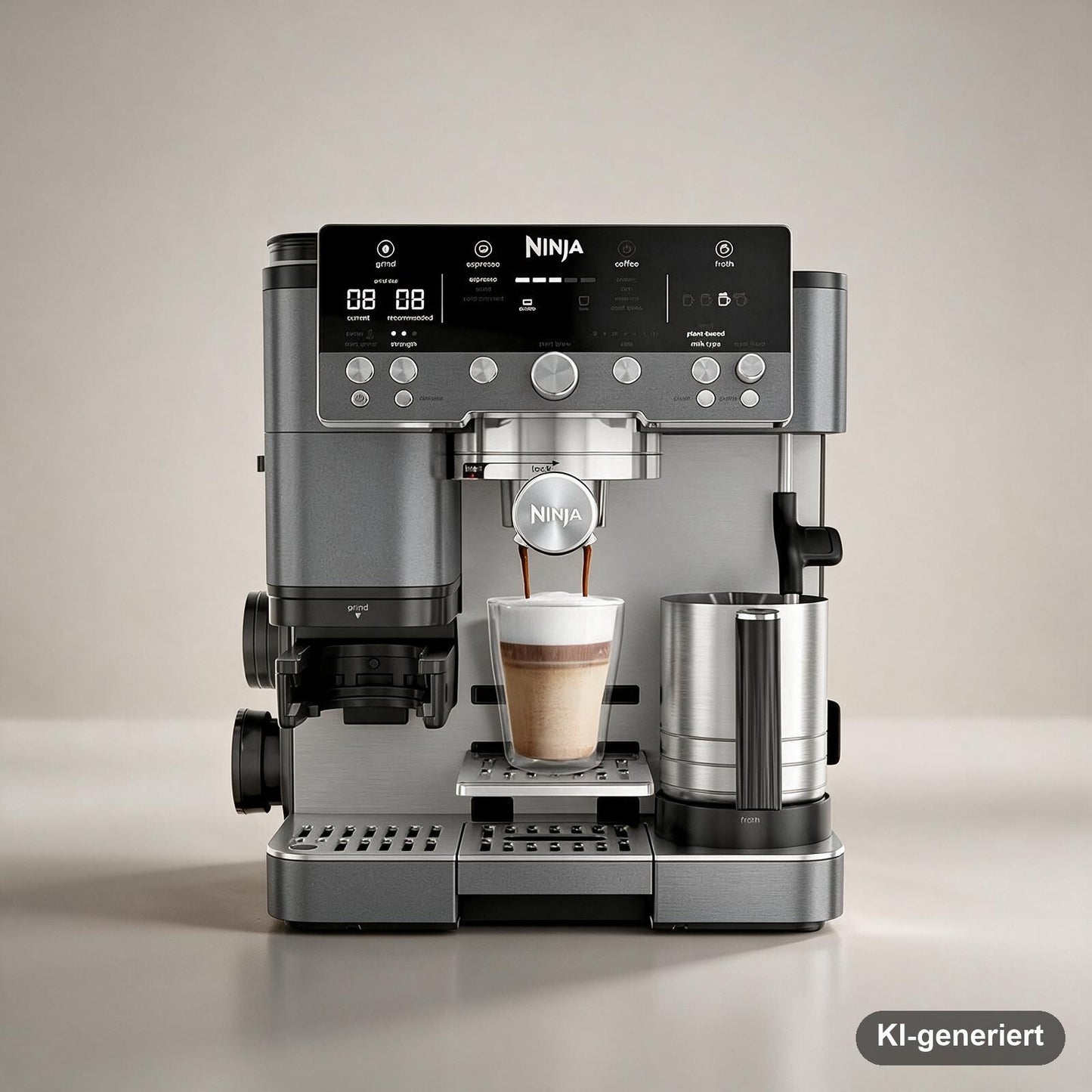Ninja Luxe Café Premier 3-in-1 Kaffeemaschine für Espresso, Cold Brew und Filterkaffee mit Mahlwerk und Milchaufschäumer