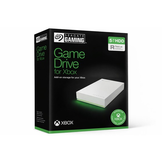 Seagate Game Drive Xbox 5 TB – Tragbare Externe Festplatte (USB 3.0, Weiß)