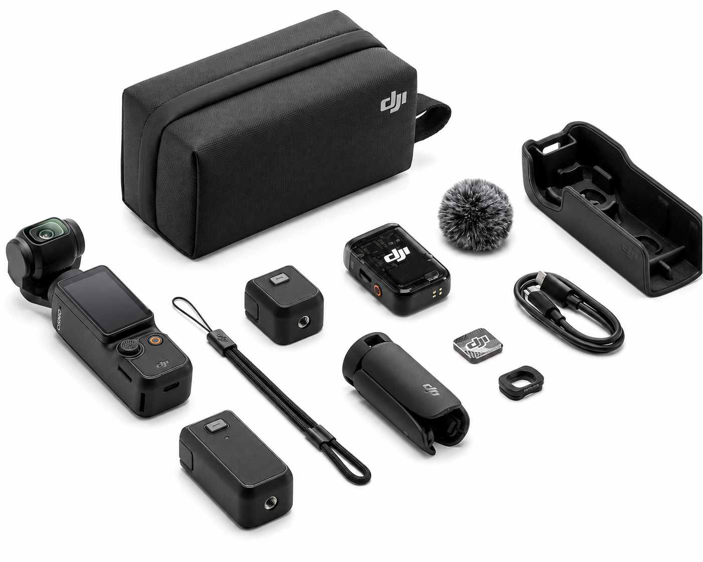 DJI Osmo Pocket 3 Kreativ Combo, vlog kamera 4K mit 1-Zoll-CMOS und 4K/120 fps Video, 3-Achsen-Stabilisierung, digital kamera, schnelles Scharfstellen, inkl. Mikrofon für klaren Ton, YouTube