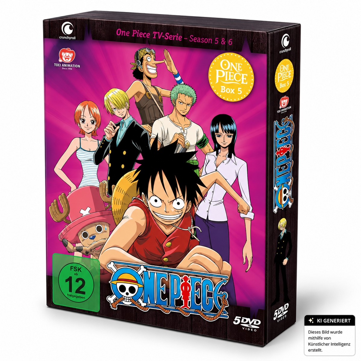 One Piece – TV-Serie Box 5 (Episoden 131–162) auf 7 DVDs, Relaunch, Deutsch/Japanisch, FSK 12