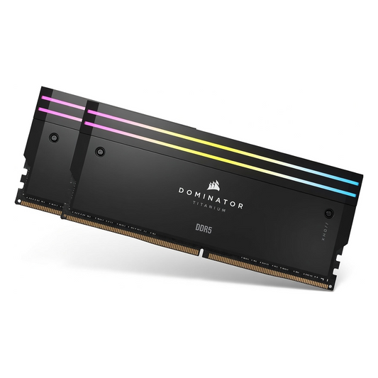 CORSAIR DOMINATOR TITANIUM RGB DDR5 RAM 64GB (2x32GB) DDR5 6400MHz CL32 Intel XMP iCUE-Kompatibler Computerspeicher - Schwarz (CMP64GX5M2B6400C32)