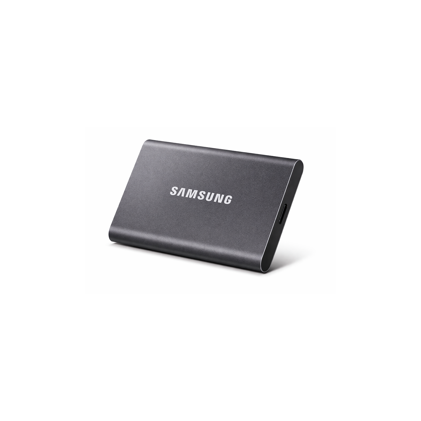 Samsung Portable SSD T7, SSD 2 TB, USB 3.2 Gen.2, 1.050 MB/s Lesen, 1.000 MB/s Schreiben, Externe SSD-Festplatte für iPhone 15 und neuer, Mac, PC, Smartphone und Spielkonsole, Grau, MU-PC2T0T/WW