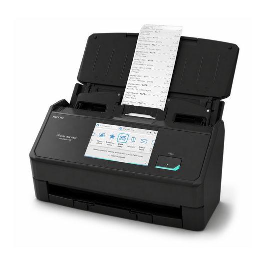 ScanSnap iX2500 Schwarz Dokumentenscanner – Ultraschneller Duplex-Scanner mit 45 S./Min., 100-Blatt-ADF, 600 DPI, 5″ Touchscreen, WLAN/Bluetooth/USB-Konnektivität