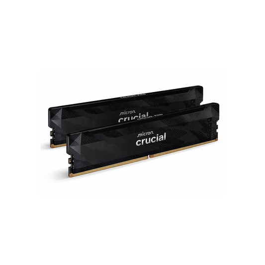 Crucial Pro DDR5 RAM 32GB Kit (2x16GB) 6400MHz CL32, Gaming PC Arbeitsspeicher, Intel XMP 3.0 / AMD Expo, Schwarz - CP2K16G64C32U5B