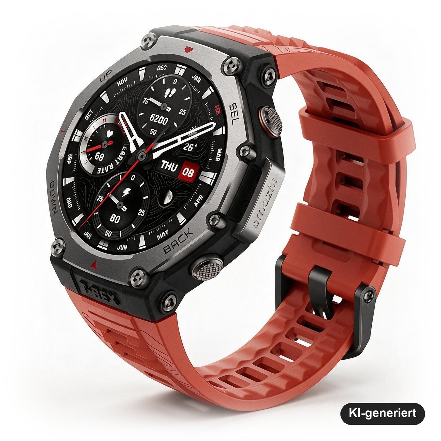 Amazfit T-Rex 3 Outdoor-Smartwatch 48 mm mit AMOLED-Display, Dualband-GPS, Offline-Karten und NFC