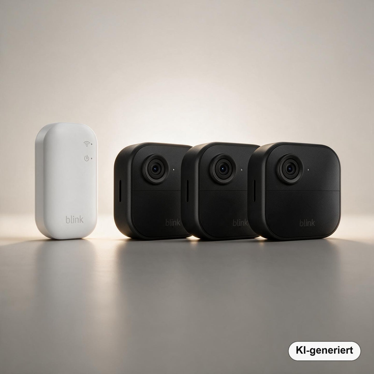 Blink Outdoor 4 Überwachungskamera-Set mit 3 Kameras und Sync Module Core, kabellos, Schwarz