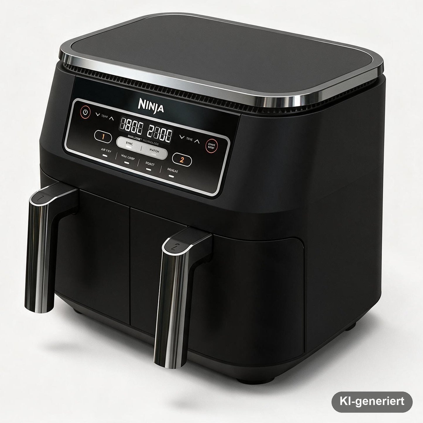 Ninja Foodi Dual Zone Heißluftfritteuse 7,6 l mit 2 Schubladen und 4 Funktionen, Schwarz