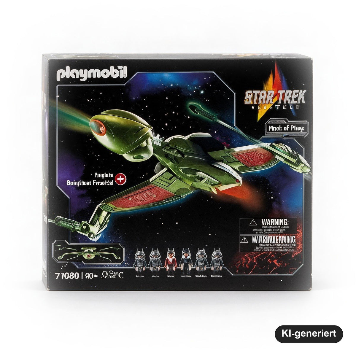 PLAYMOBIL Star Trek Klingonenschiff Bird-of-Prey mit Licht- und Soundeffekten, 94 Teile