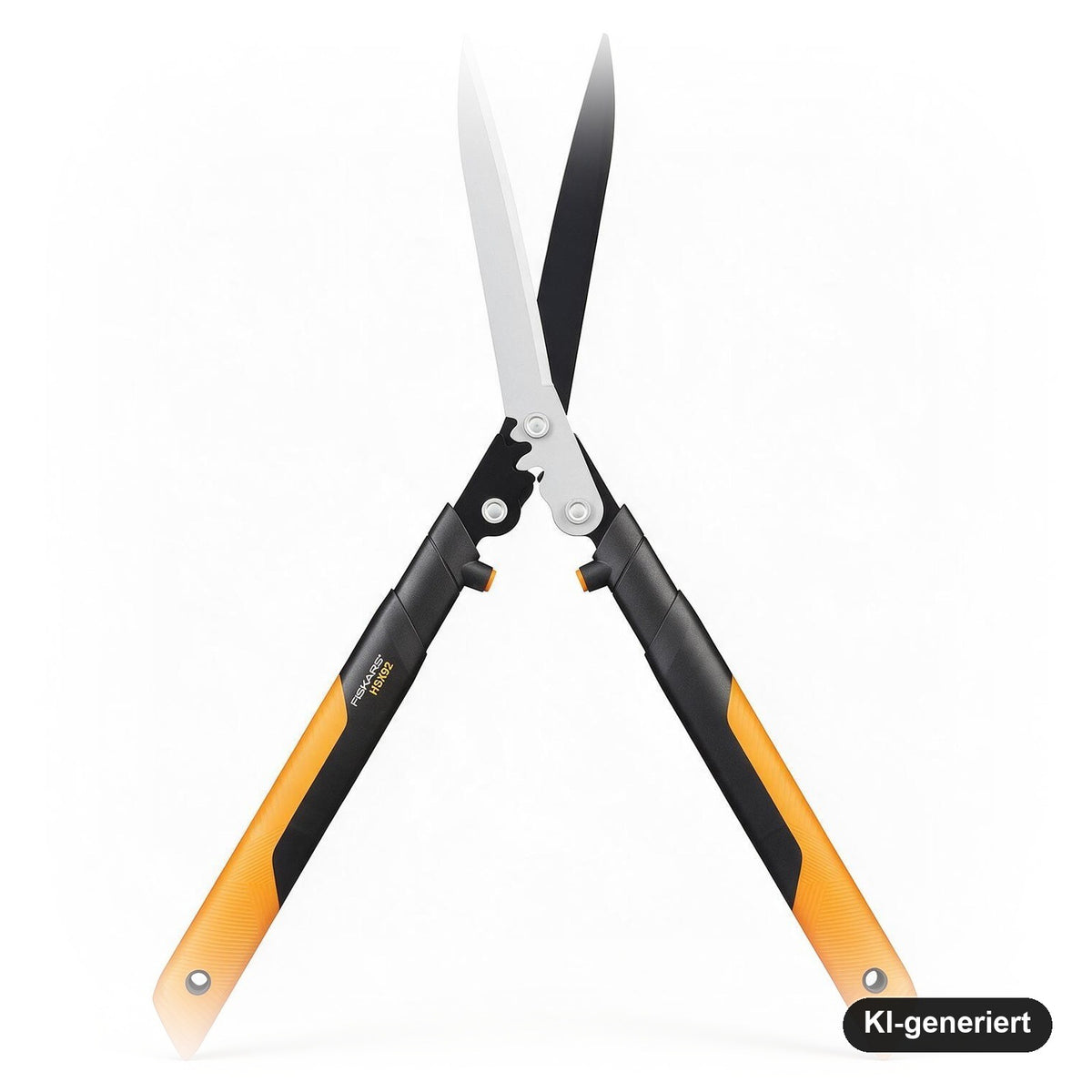 Fiskars PowerGear X Getriebe-Heckenschere HSX92, 63 cm, antihaftbeschichtete Stahlklingen, Schwarz/Orange