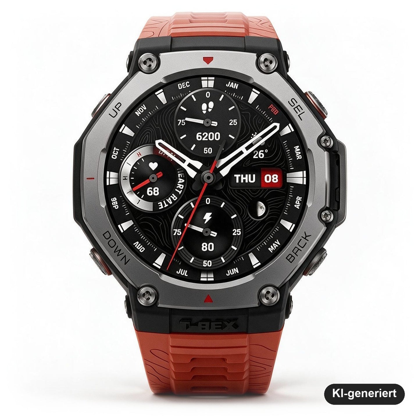 Amazfit T-Rex 3 Outdoor-Smartwatch 48 mm mit AMOLED-Display, Dualband-GPS, Offline-Karten und NFC