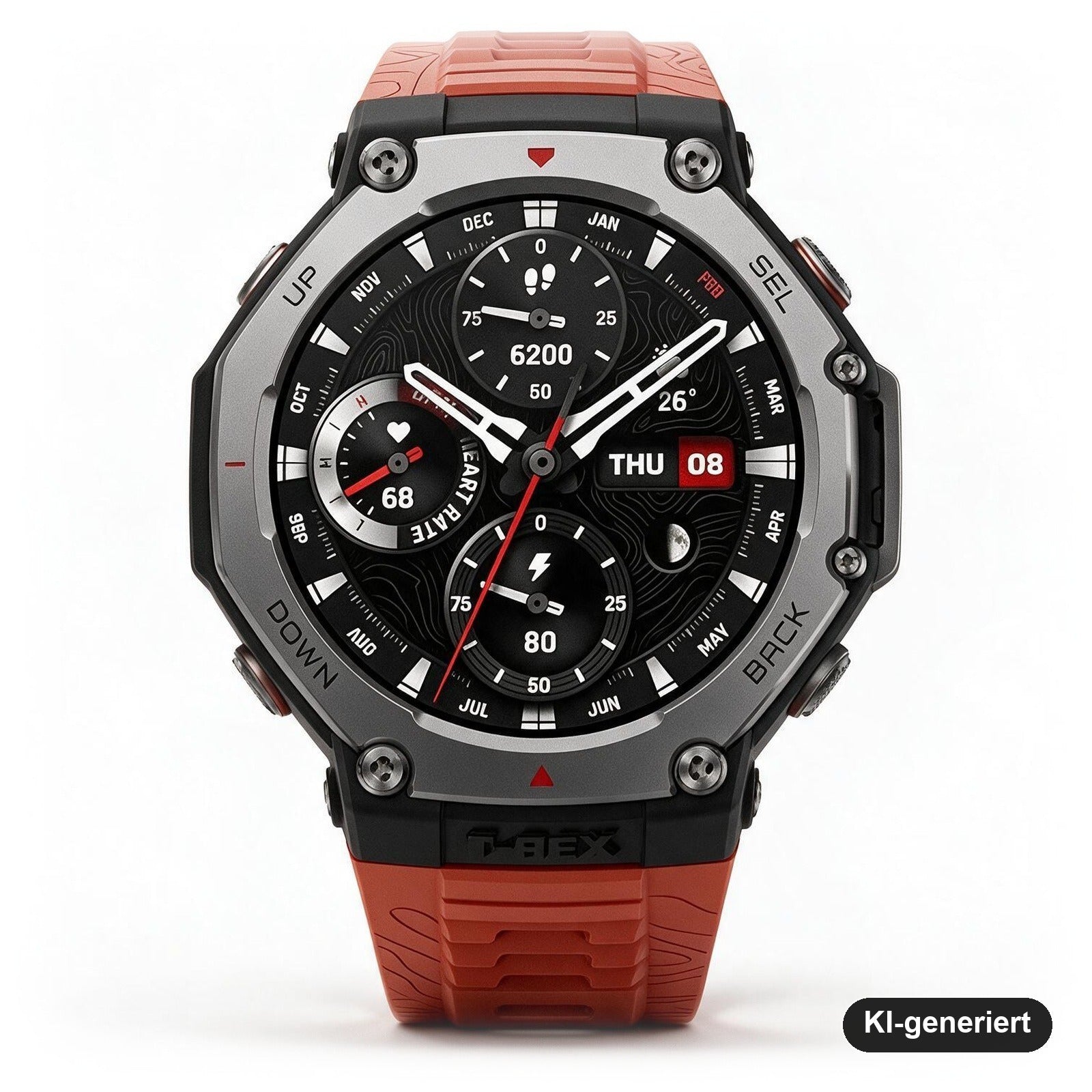 Amazfit T-Rex 3 Outdoor-Smartwatch 48 mm mit AMOLED-Display, Dualband-GPS, Offline-Karten und NFC