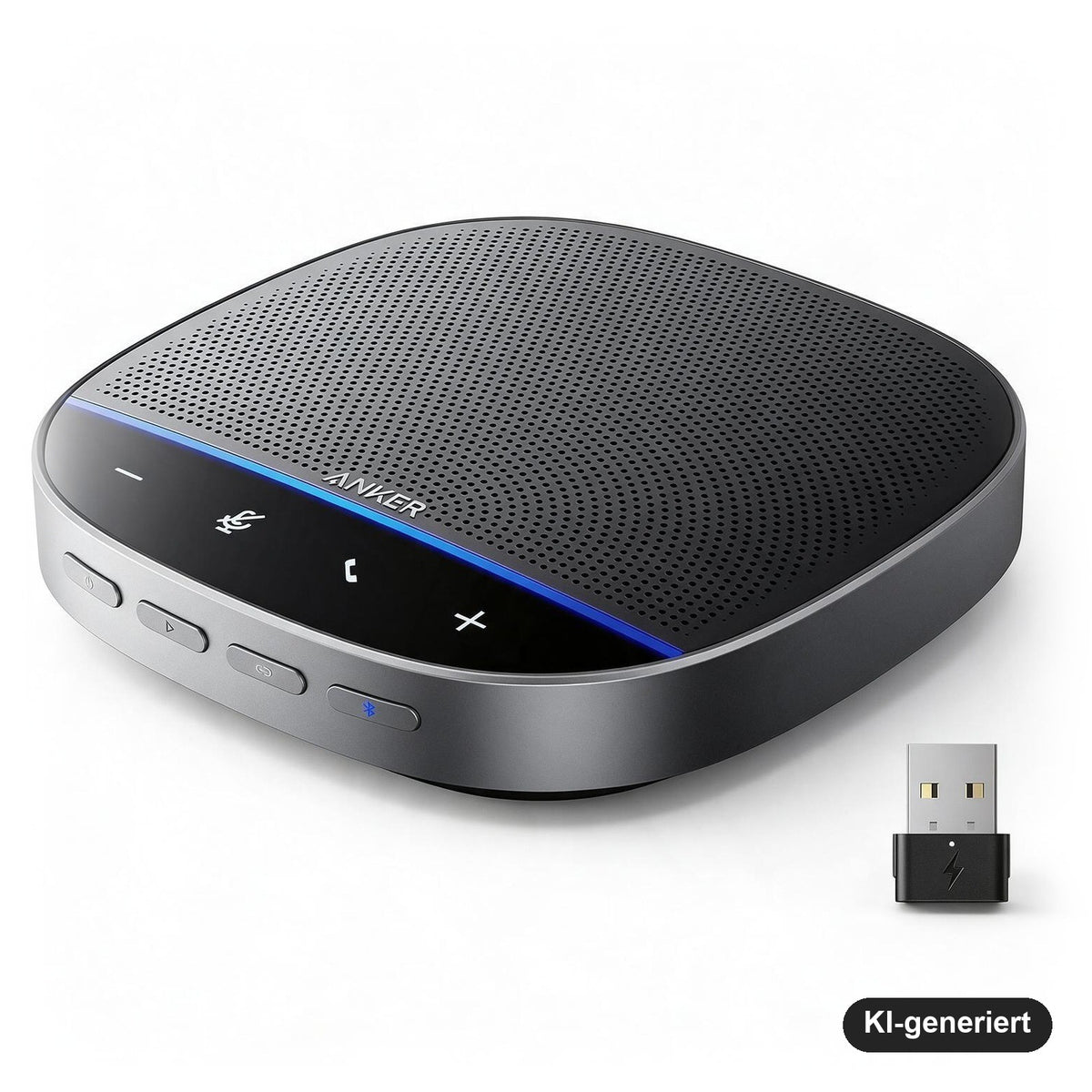 Anker PowerConf S500 Konferenzlautsprecher mit 4 Mikrofonen, VoiceRadar, USB-C, Bluetooth und Dongle, Zoom-zertifiziert,