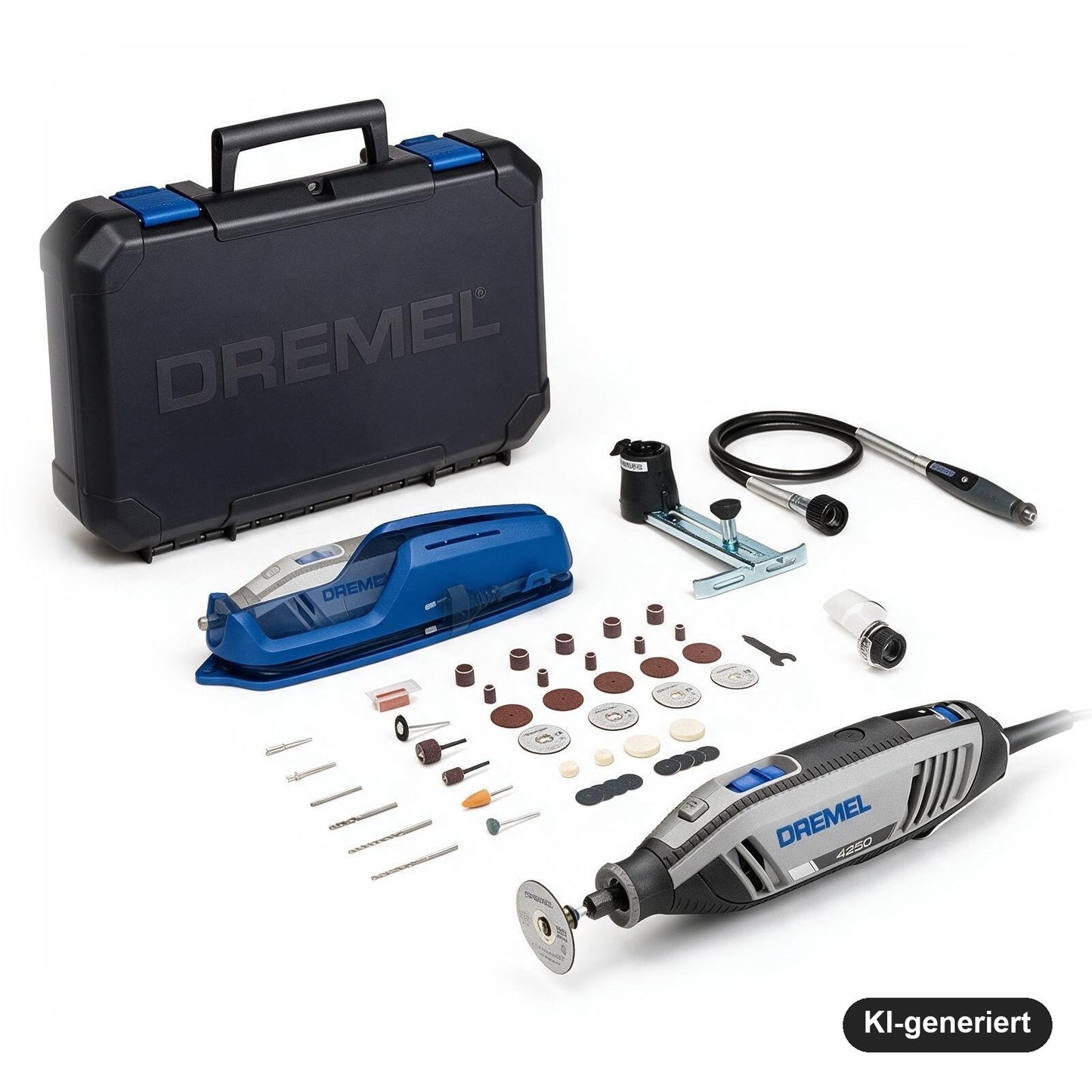 Dremel 4250 Multifunktionswerkzeug 175 W Set mit 3 Vorsatzgeräten und 45 Zubehören