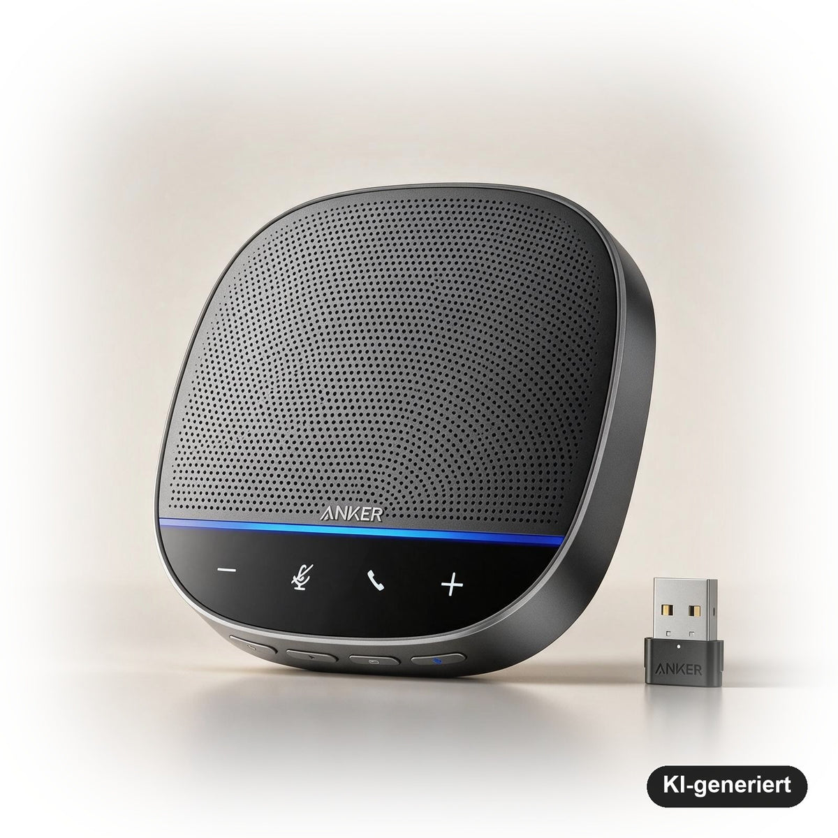 Anker PowerConf S500 Konferenzlautsprecher mit 4 Mikrofonen, VoiceRadar, USB-C, Bluetooth und Dongle, Zoom-zertifiziert,