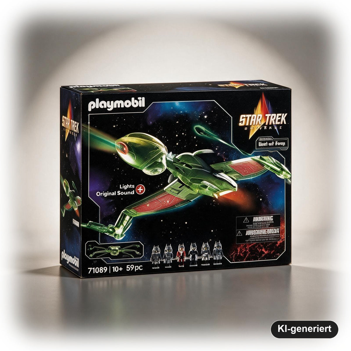 PLAYMOBIL Star Trek Klingonenschiff Bird-of-Prey mit Licht- und Soundeffekten, 94 Teile
