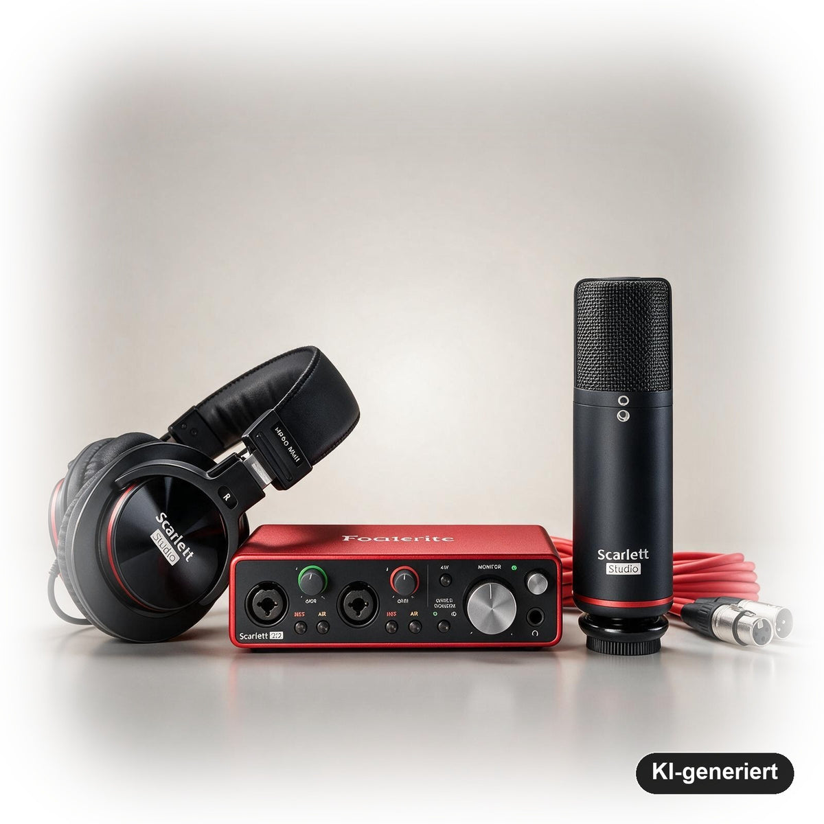Focusrite Scarlett 2i2 Studio 3rd Gen USB-Audio-Interface-Bundle mit CM25 MkIII Kondensatormikrofon und HP60 MkIII Kopfh