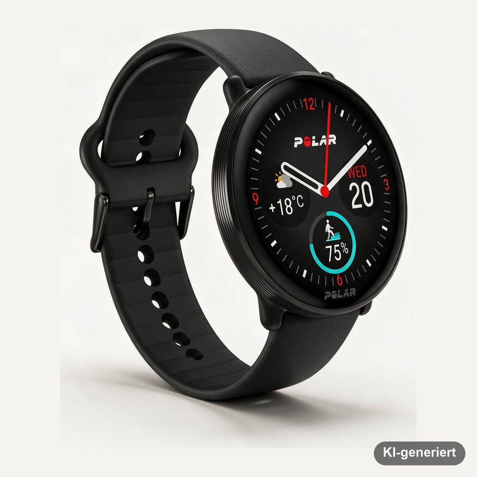 Polar Ignite 3 GPS-Fitnessuhr mit AMOLED-Display, Schwarz, Größe S–L