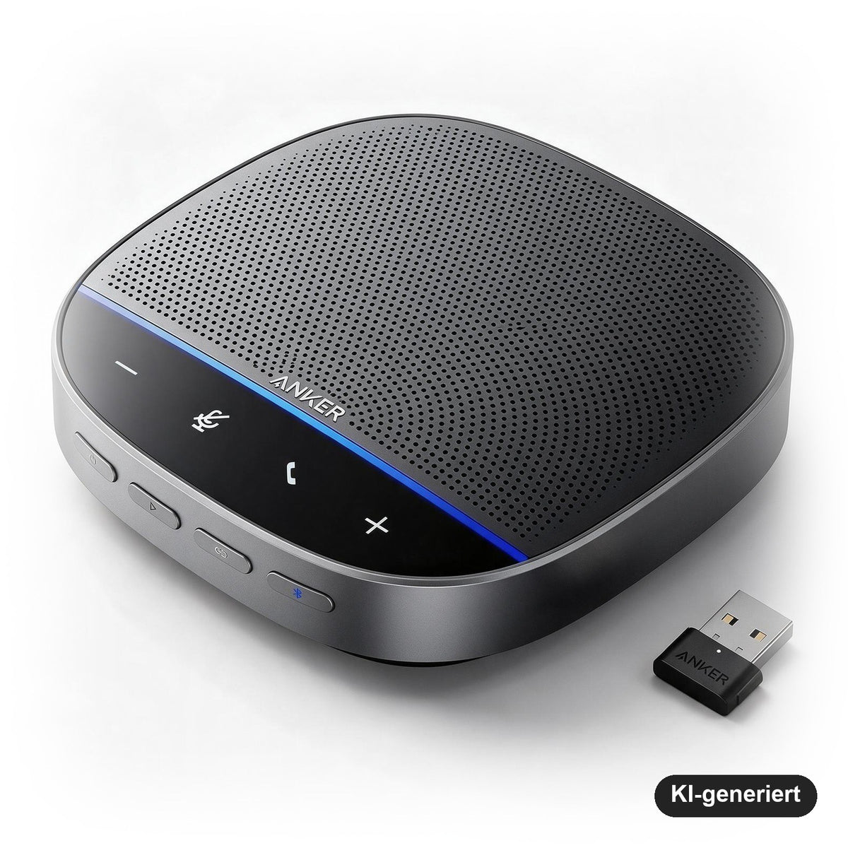 Anker PowerConf S500 Konferenzlautsprecher mit 4 Mikrofonen, VoiceRadar, USB-C, Bluetooth und Dongle, Zoom-zertifiziert,