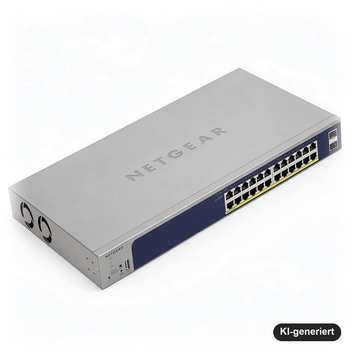 NETGEAR 26-Port Gigabit PoE+ Smart Switch – 24x PoE+ mit 380 W, 2x Gigabit SFP, Insight Cloud Management, Desktop oder R