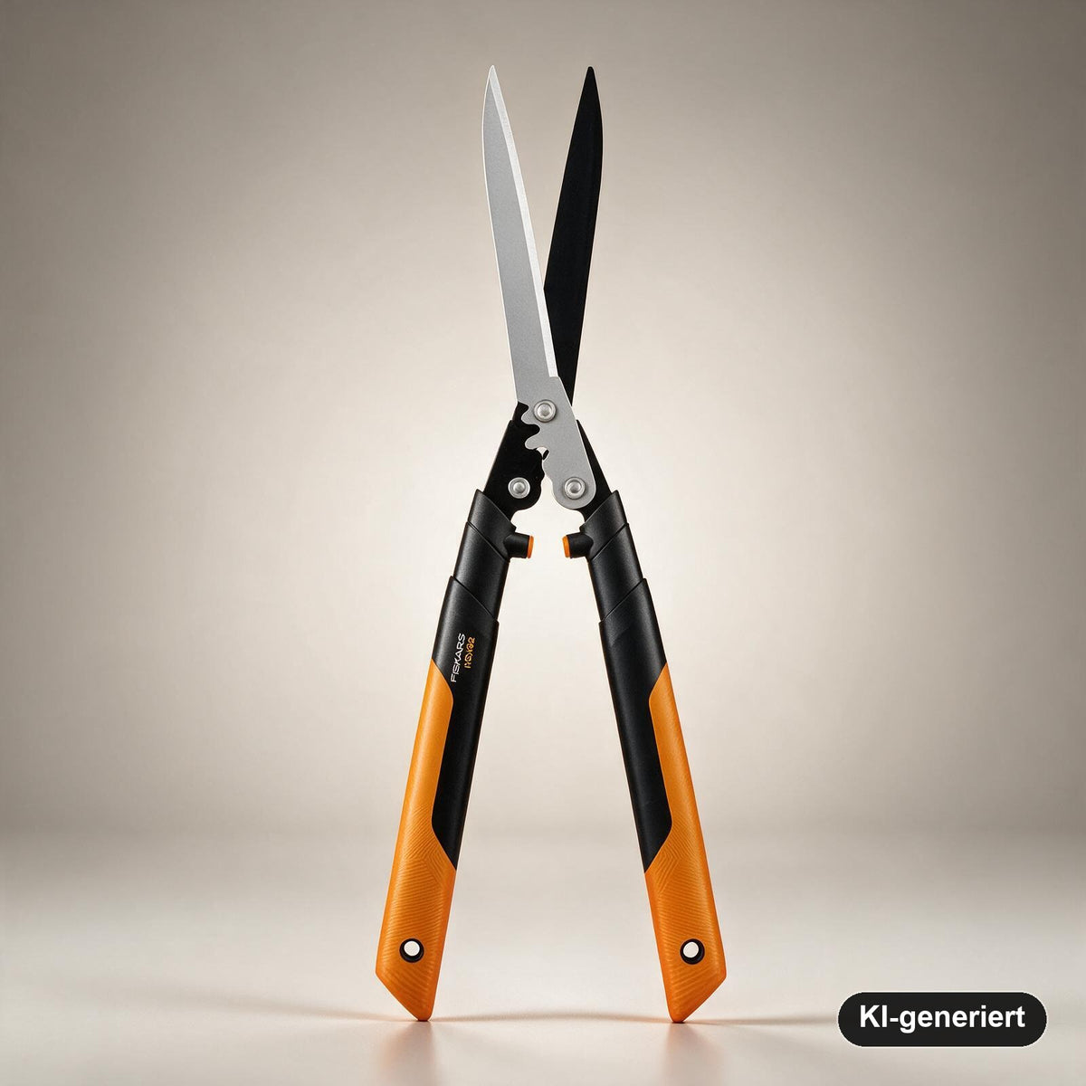 Fiskars PowerGear X Getriebe-Heckenschere HSX92, 63 cm, antihaftbeschichtete Stahlklingen, Schwarz/Orange