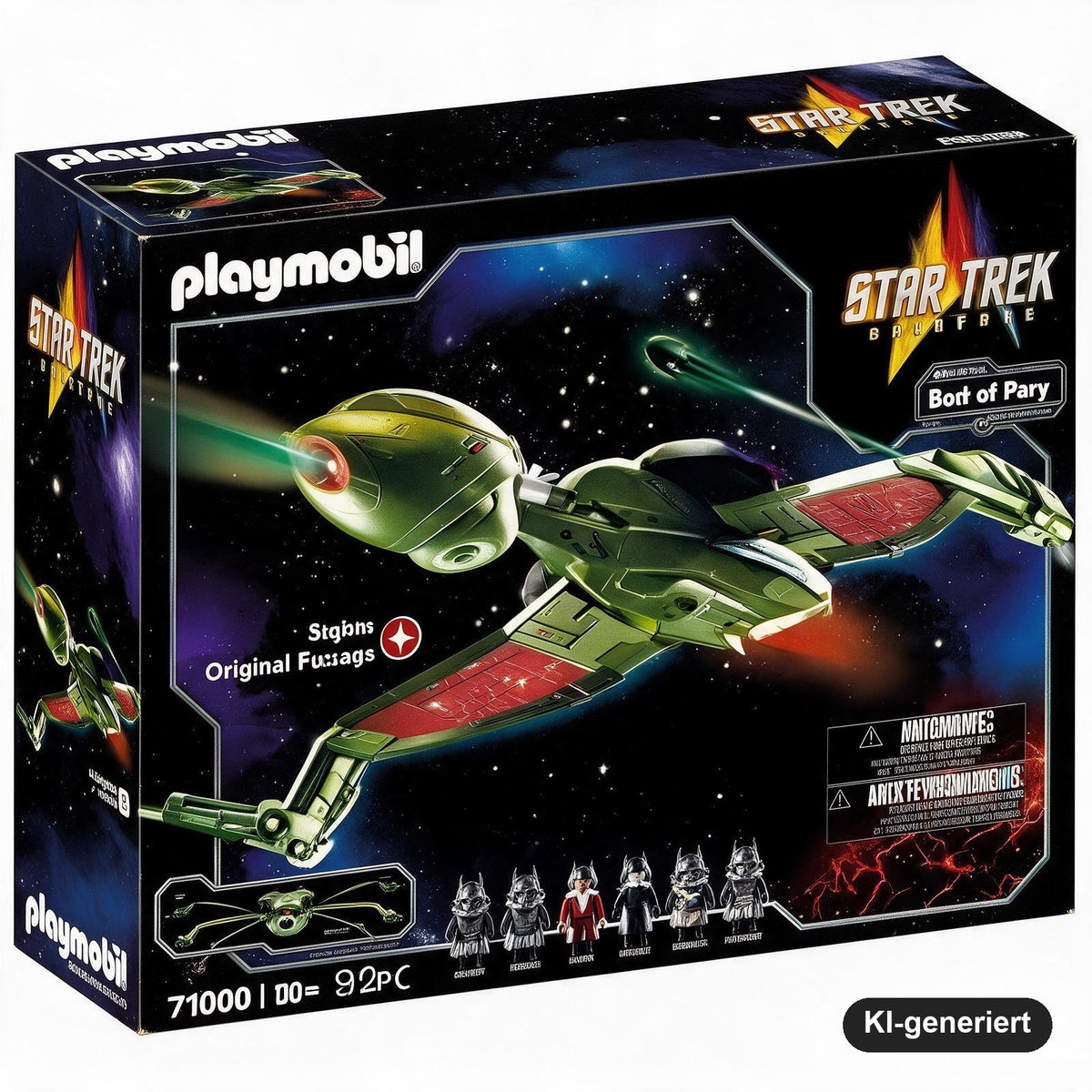 PLAYMOBIL Star Trek Klingonenschiff Bird-of-Prey mit Licht- und Soundeffekten, 94 Teile