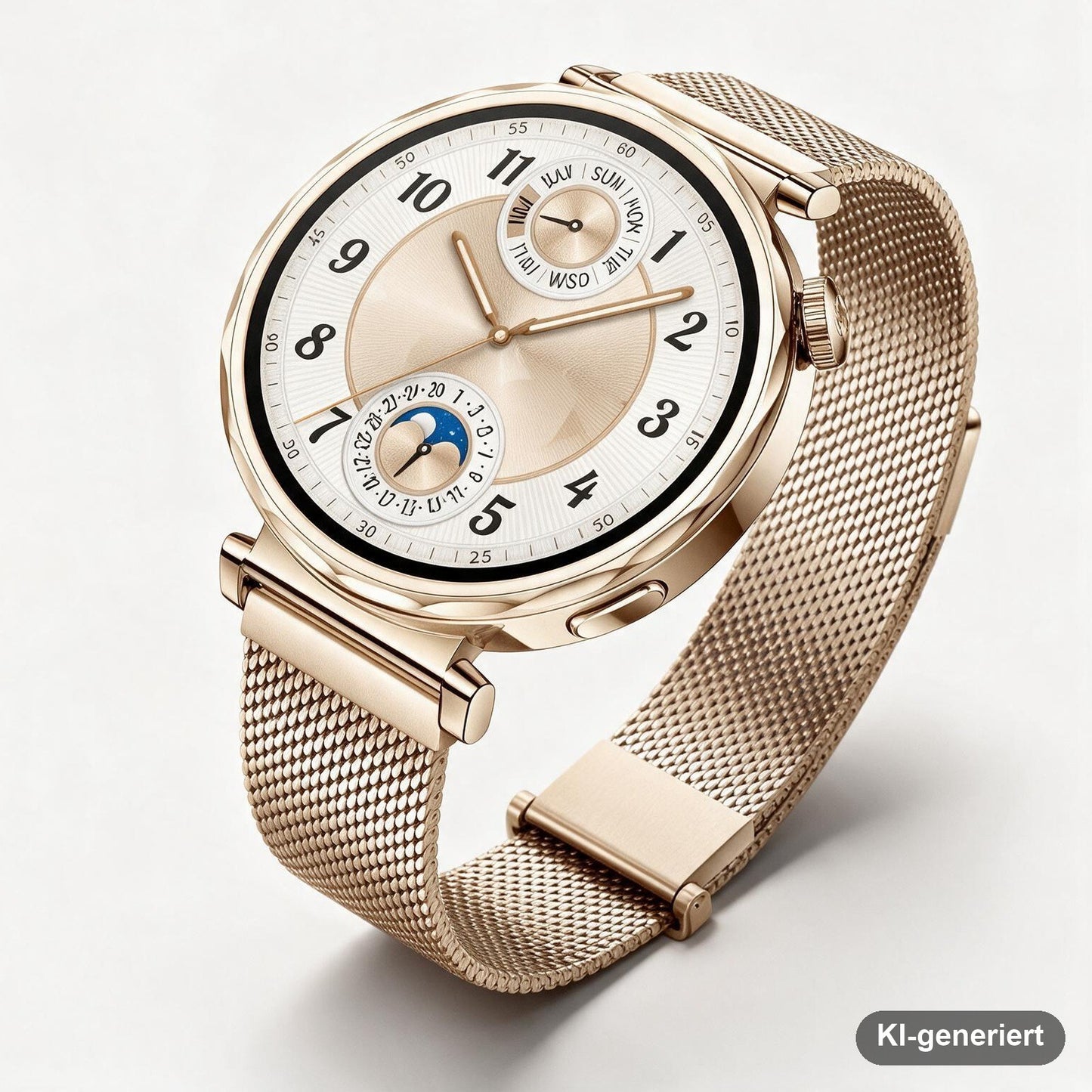 Huawei Watch GT 5 Smartwatch 41 mm Gold mit Milanaise-Armband, GPS und AMOLED-Display