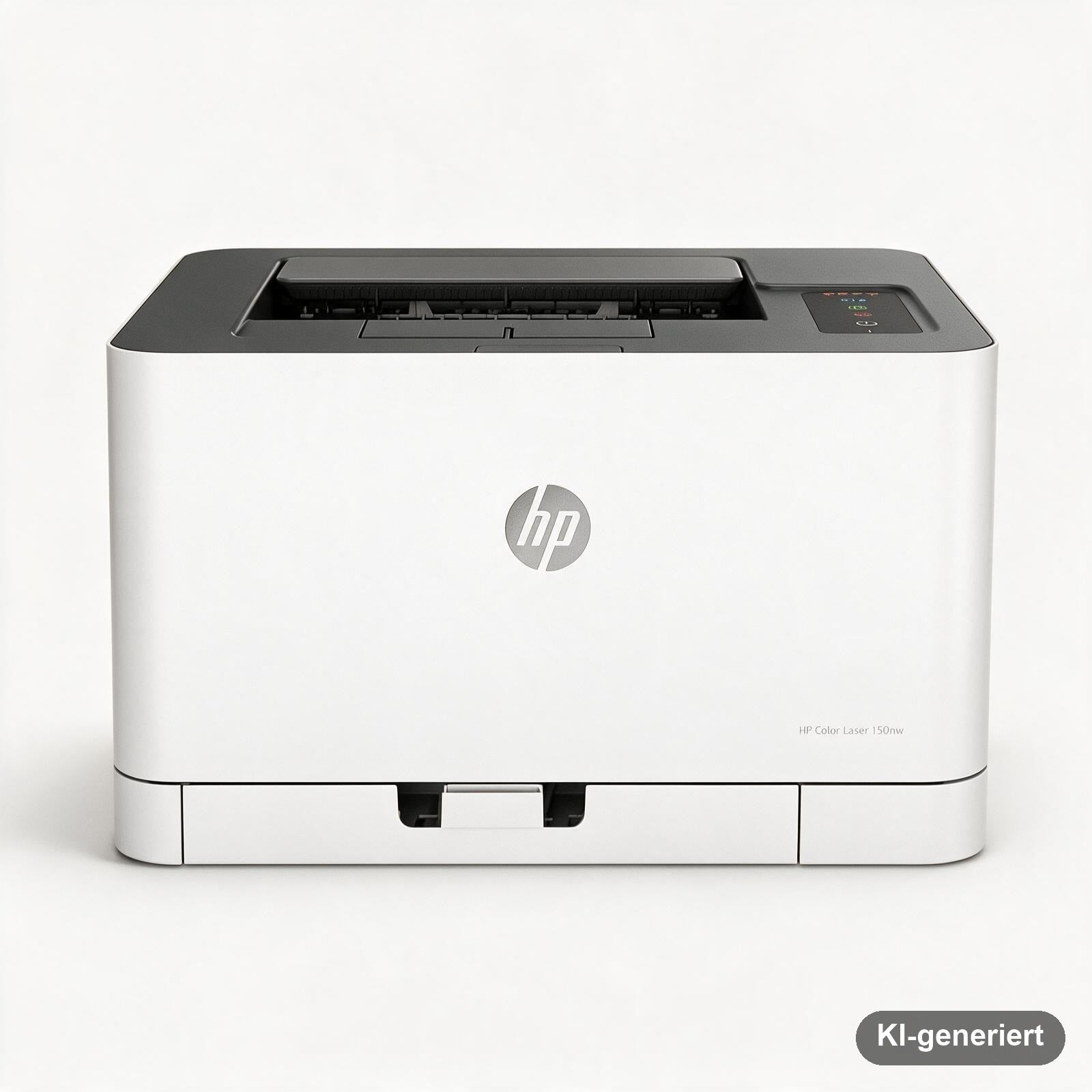 HP Color Laser 150nw Farb-Laserdrucker, WLAN, LAN, USB, weiß-grau, 1 Stück