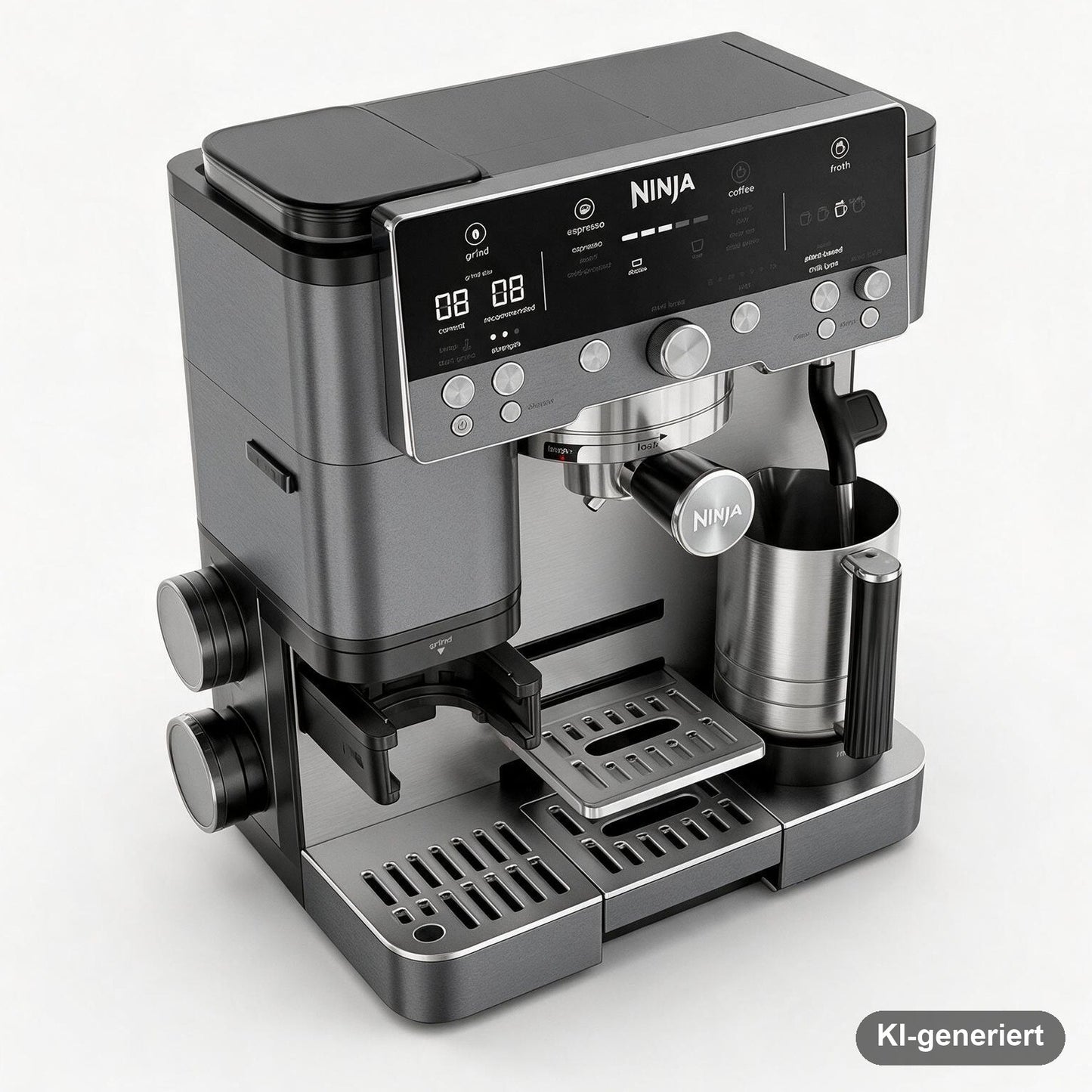 Ninja Luxe Café Premier 3-in-1 Kaffeemaschine für Espresso, Cold Brew und Filterkaffee mit Mahlwerk und Milchaufschäumer