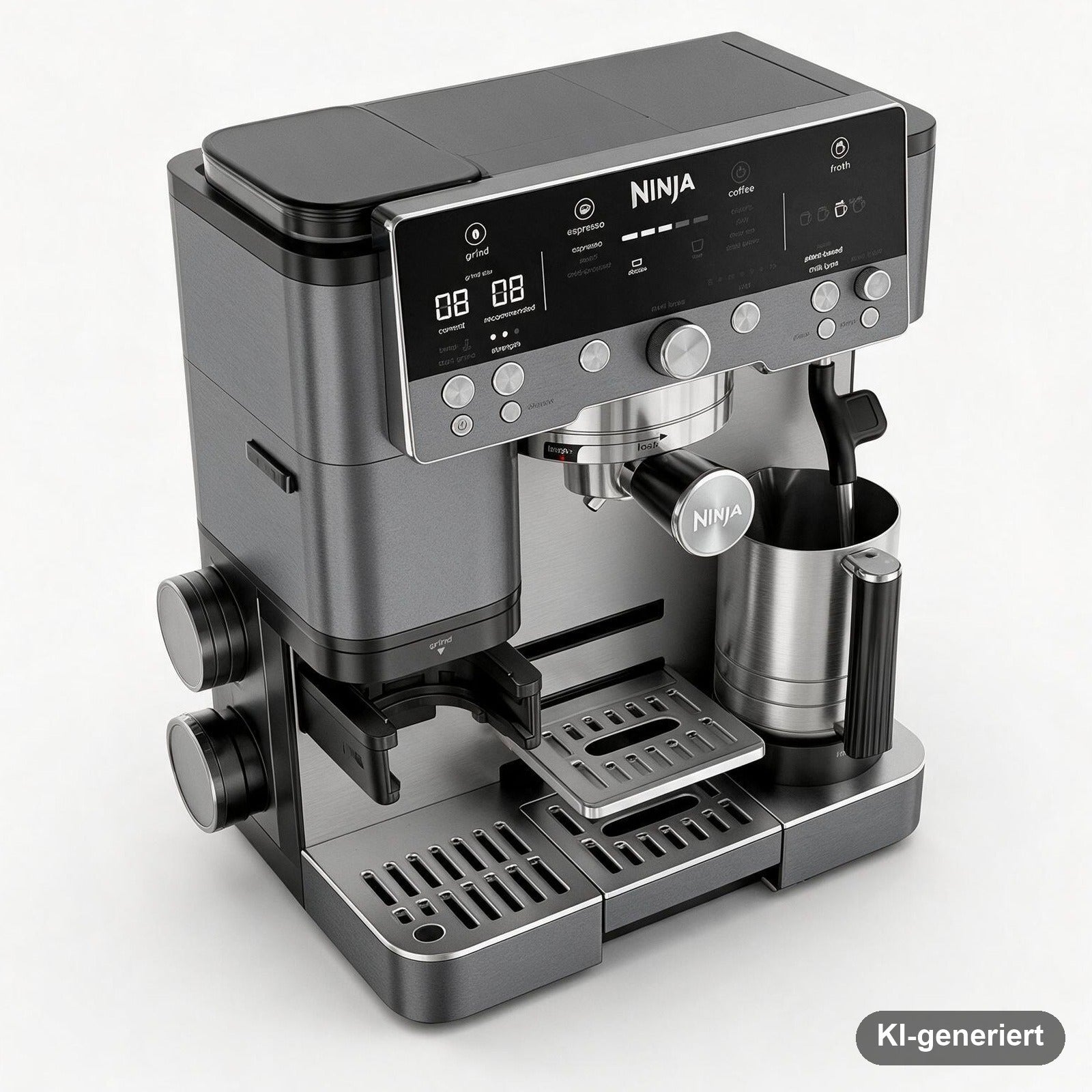 Ninja Luxe Café Premier 3-in-1 Kaffeemaschine für Espresso, Cold Brew und Filterkaffee mit Mahlwerk und Milchaufschäumer