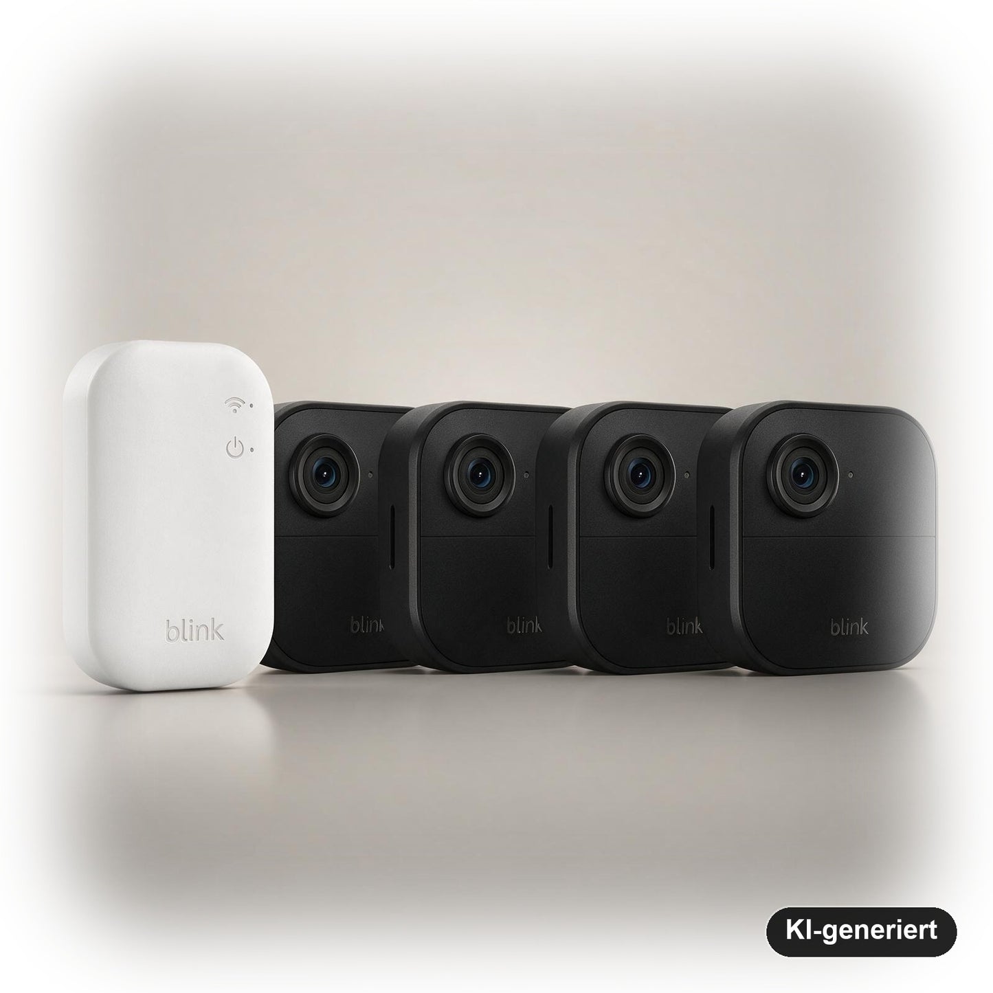 Blink Outdoor 4 Überwachungskamera-Set mit 4 Kameras und Sync Module Core, kabellos, Schwarz