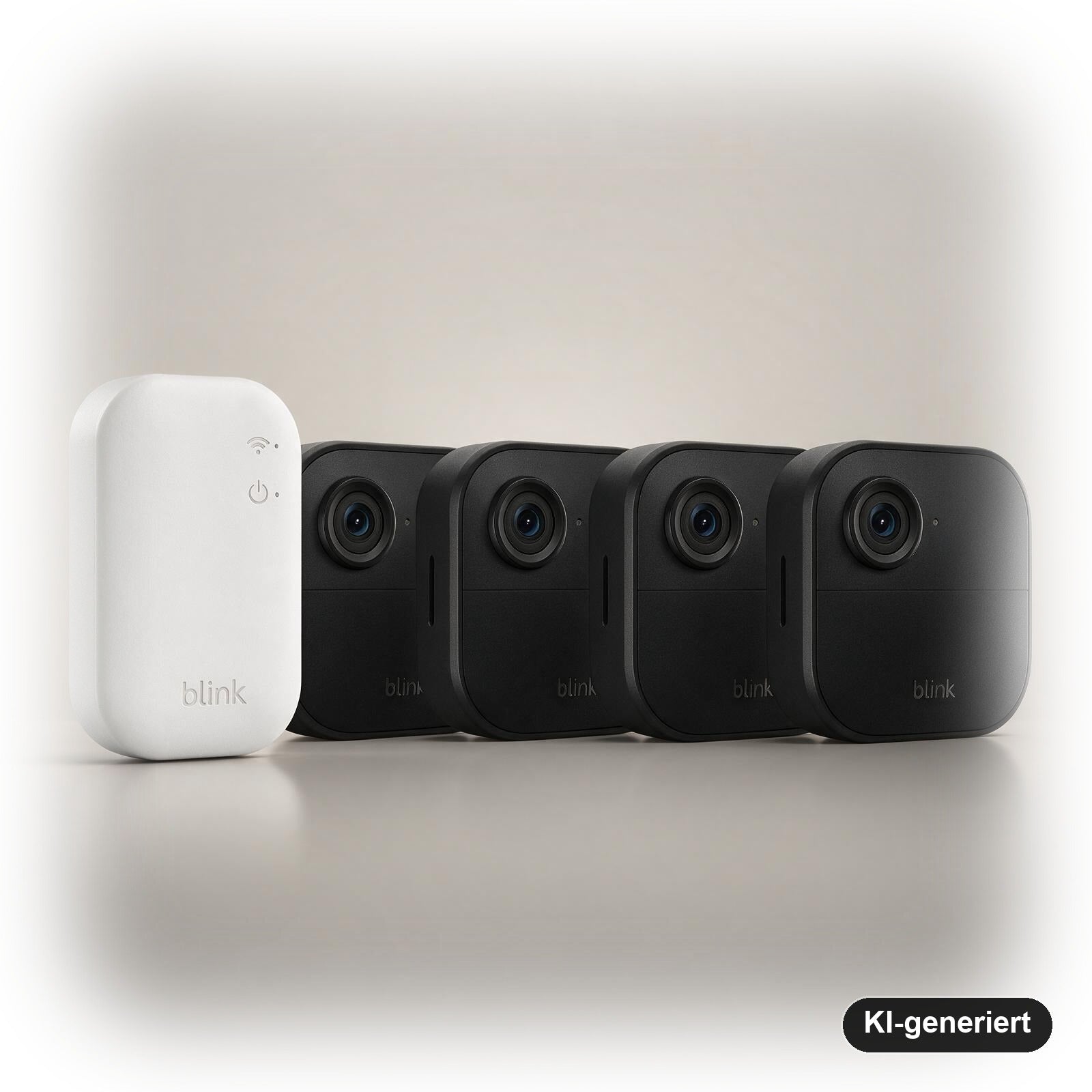 Blink Outdoor 4 Überwachungskamera-Set mit 4 Kameras und Sync Module Core, kabellos, Schwarz