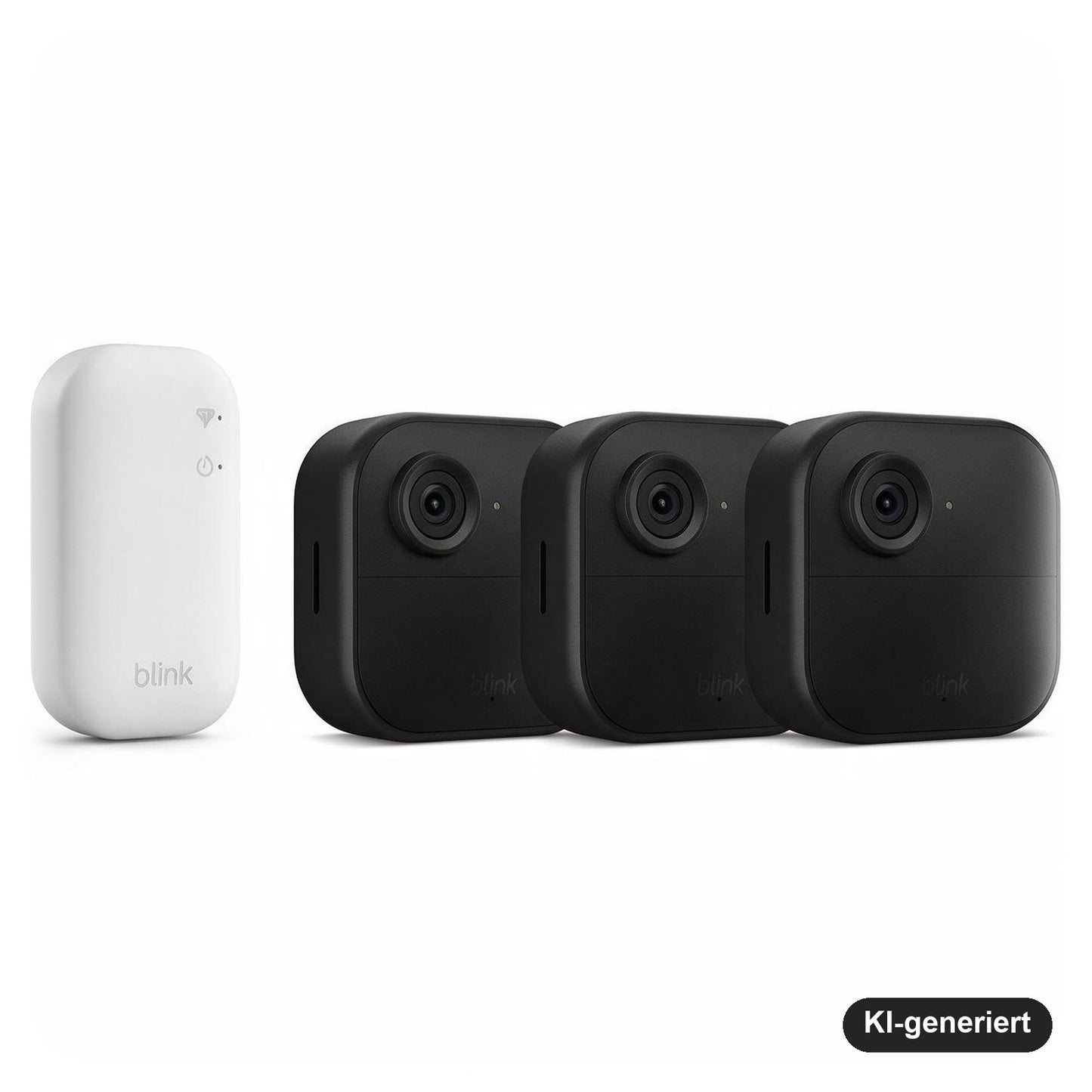 Blink Outdoor 4 Überwachungskamera-Set mit 3 Kameras und Sync Module Core, kabellos, Schwarz
