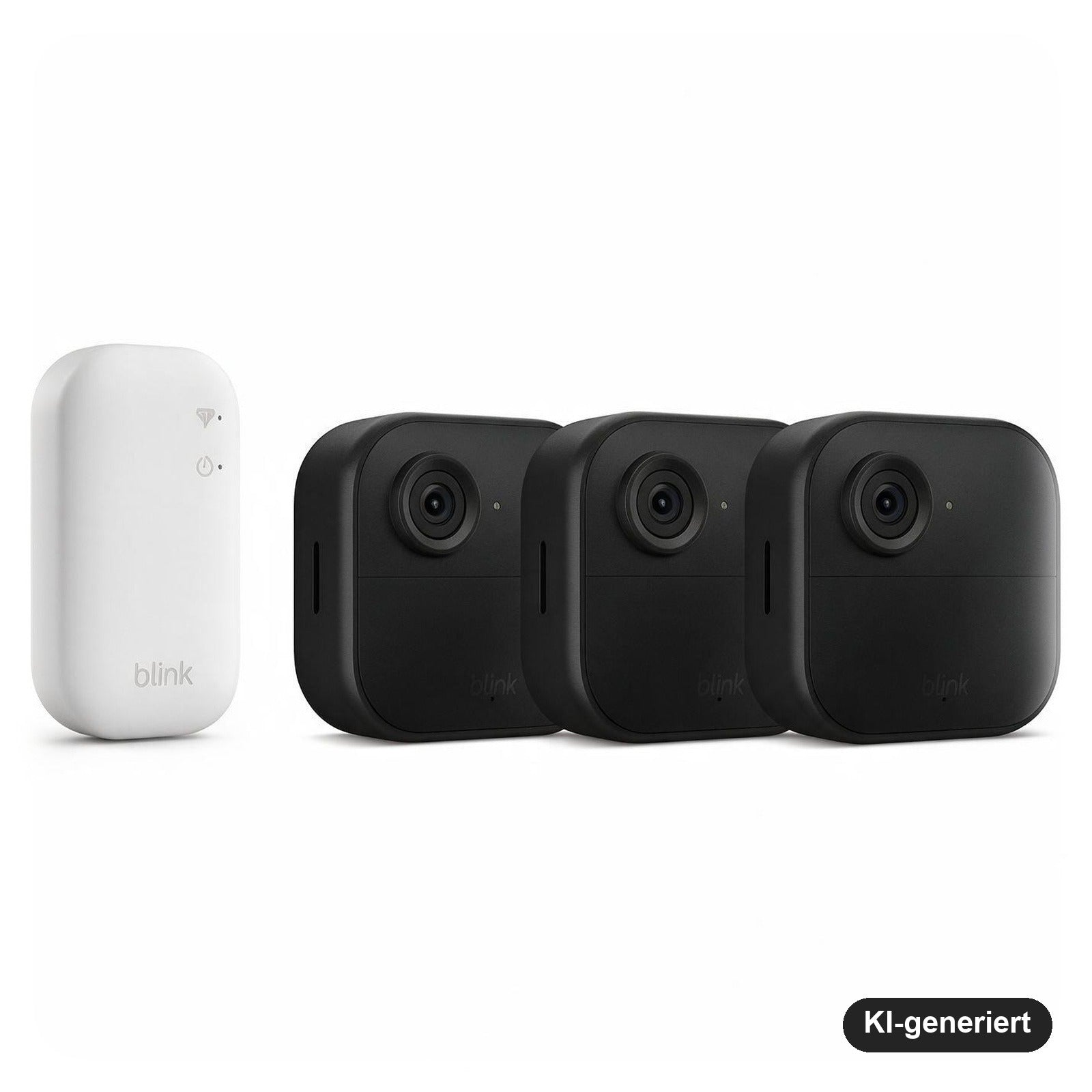 Blink Outdoor 4 Überwachungskamera-Set mit 3 Kameras und Sync Module Core, kabellos, Schwarz