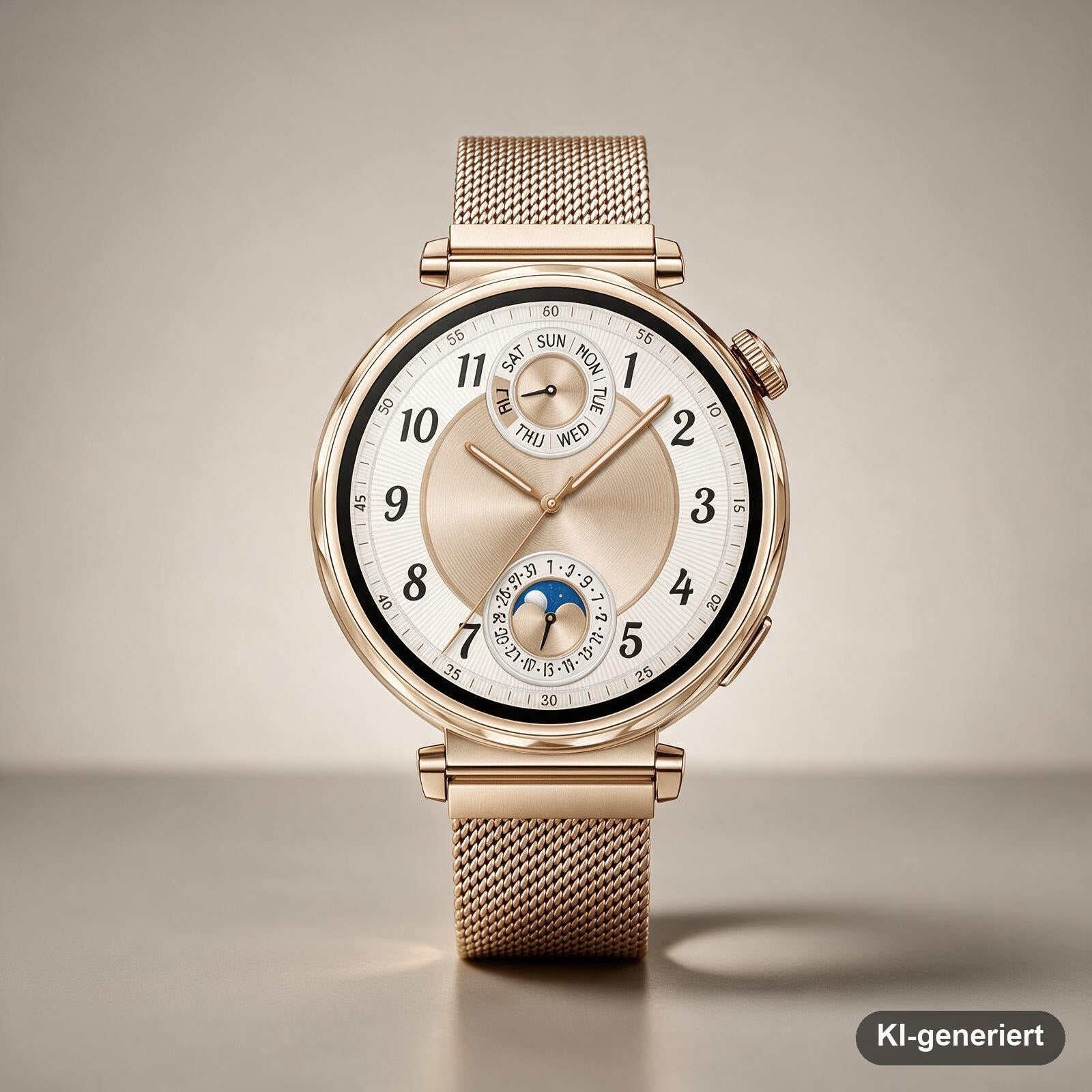 Huawei Watch GT 5 Smartwatch 41 mm Gold mit Milanaise-Armband, GPS und AMOLED-Display