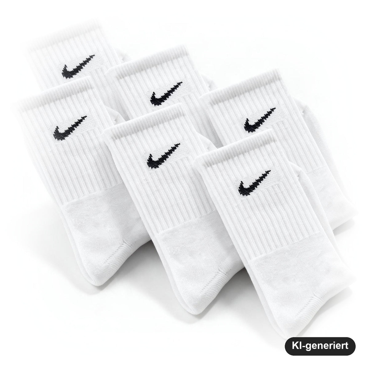 Nike Everyday Cushioned Crew Socken 6 Paar White/Black Größe L (42-46)