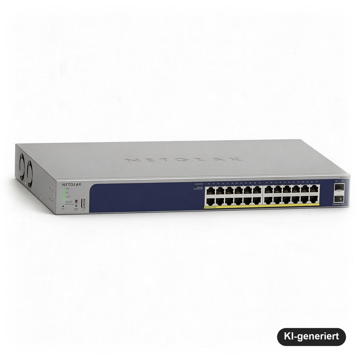 NETGEAR 26-Port Gigabit PoE+ Smart Switch – 24x PoE+ mit 380 W, 2x Gigabit SFP, Insight Cloud Management, Desktop oder R