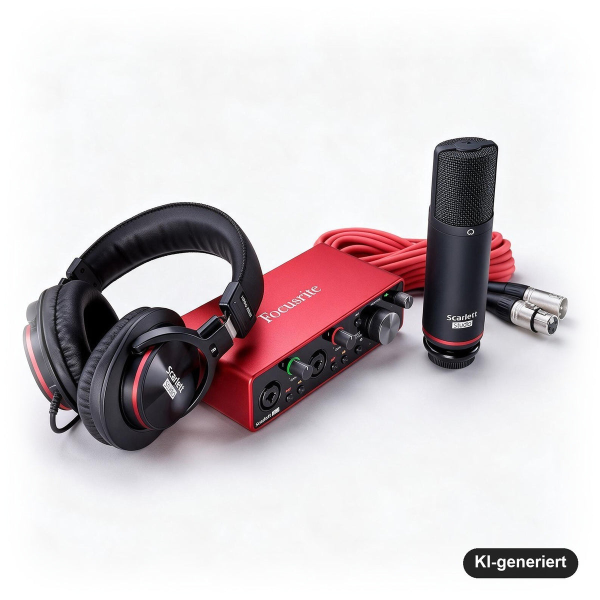 Focusrite Scarlett 2i2 Studio 3rd Gen USB-Audio-Interface-Bundle mit CM25 MkIII Kondensatormikrofon und HP60 MkIII Kopfh