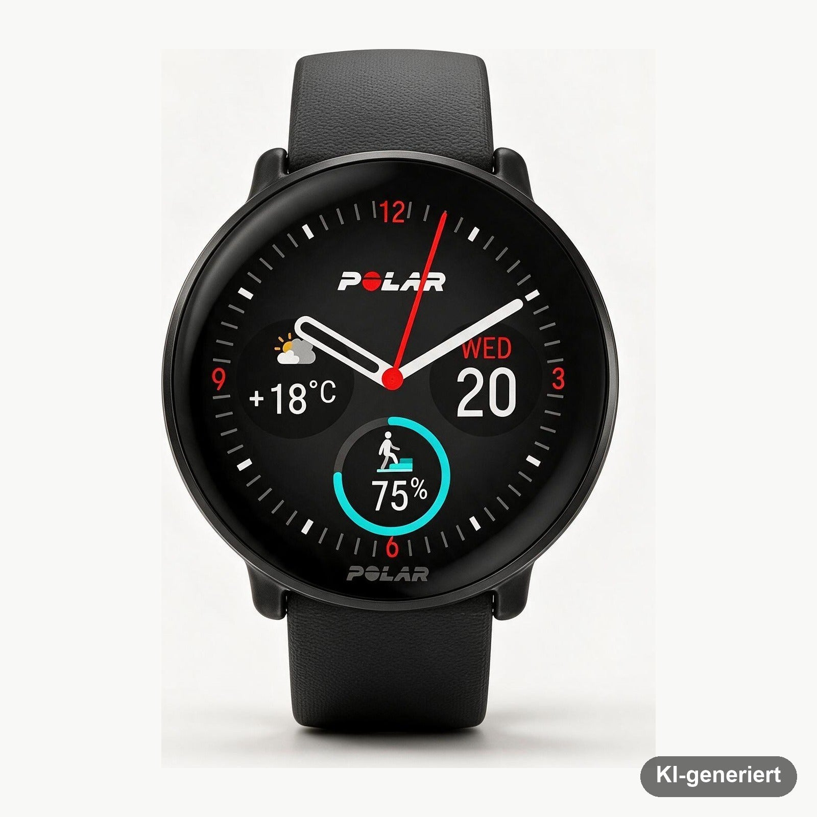 Polar Ignite 3 GPS-Fitnessuhr mit AMOLED-Display, Schwarz, Größe S–L