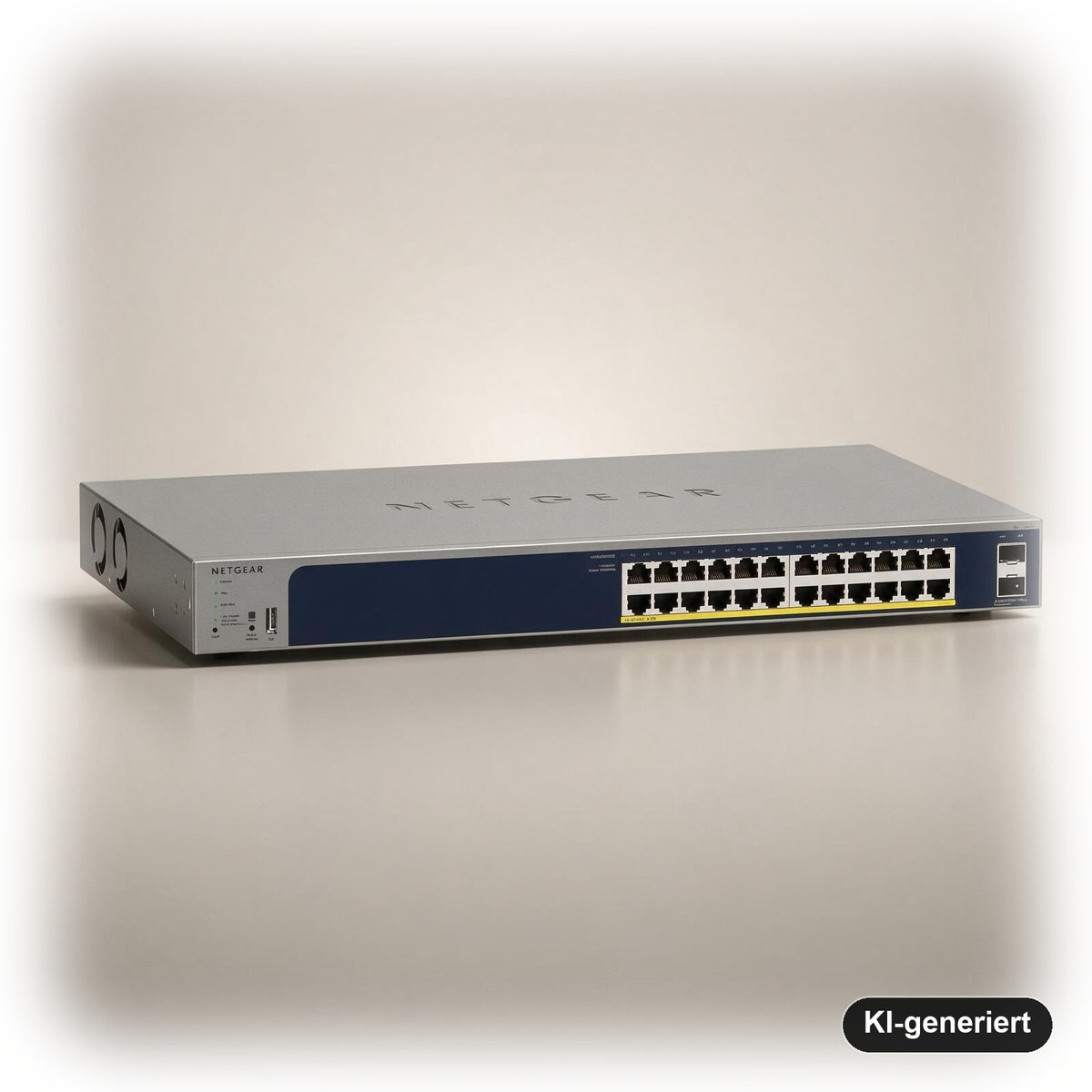 NETGEAR 26-Port Gigabit PoE+ Smart Switch – 24x PoE+ mit 380 W, 2x Gigabit SFP, Insight Cloud Management, Desktop oder R