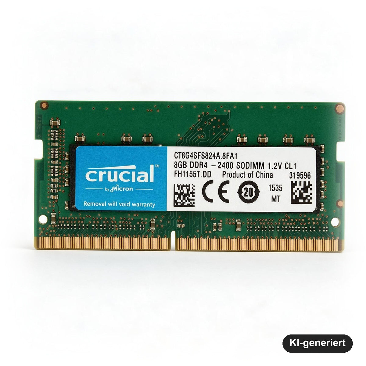 Crucial 8 GB DDR4 RAM 2400 MHz SODIMM – Notebook-Arbeitsspeicher PC4-19200, CL17, 1,2 V, 260-Pin