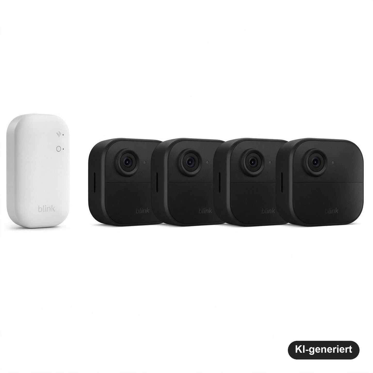 Blink Outdoor 4 Überwachungskamera-Set mit 4 Kameras und Sync Module Core, kabellos, Schwarz