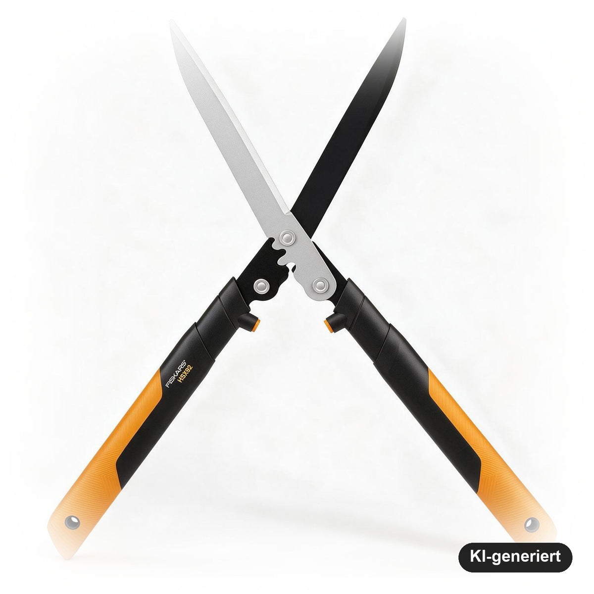 Fiskars PowerGear X Getriebe-Heckenschere HSX92, 63 cm, antihaftbeschichtete Stahlklingen, Schwarz/Orange