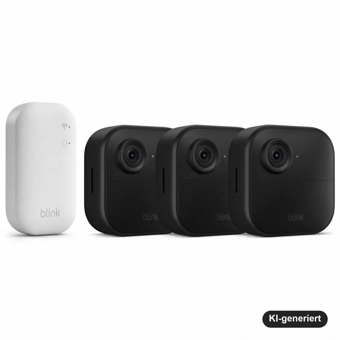 Blink Outdoor 4 Überwachungskamera-Set mit 3 Kameras und Sync Module Core, kabellos, Schwarz