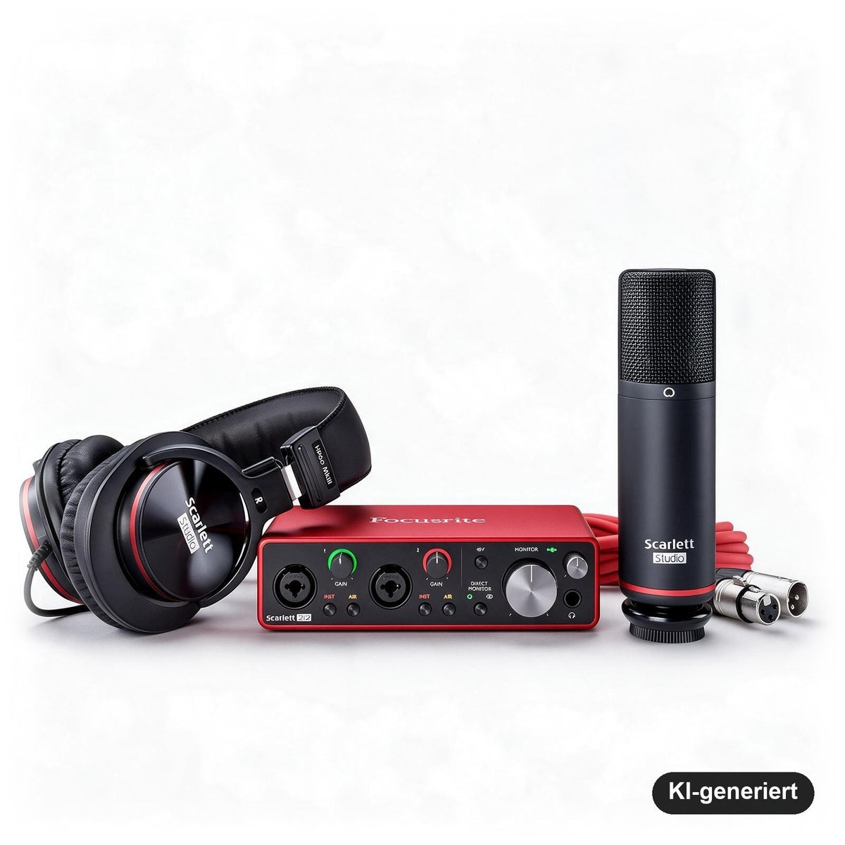 Focusrite Scarlett 2i2 Studio 3rd Gen USB-Audio-Interface-Bundle mit CM25 MkIII Kondensatormikrofon und HP60 MkIII Kopfh