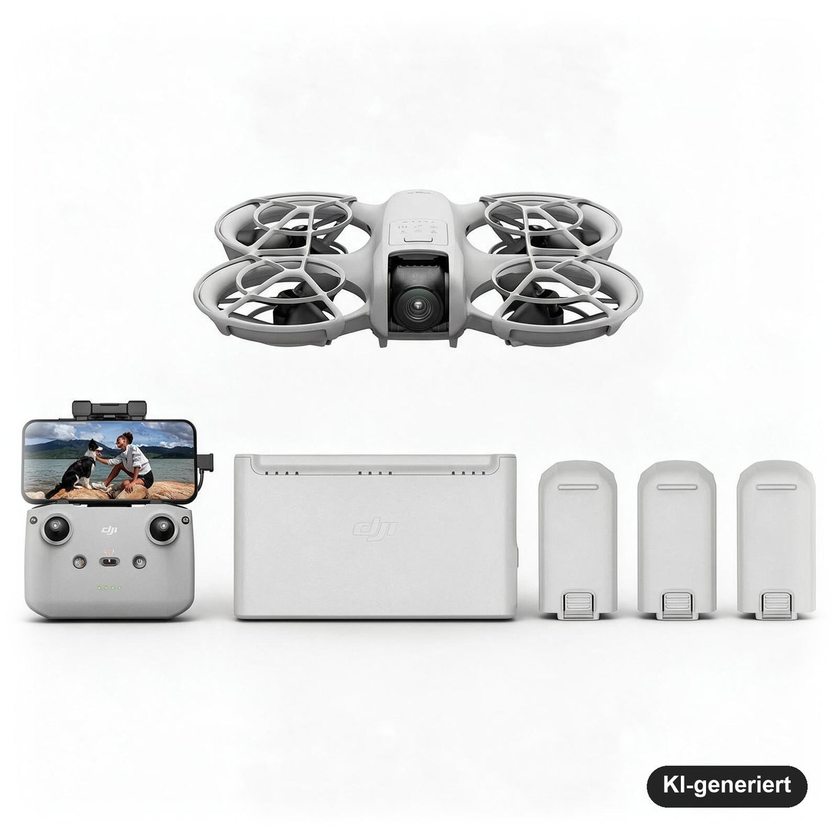 DJI Neo Fly More Combo Mini-Drohne mit 4K-Kamera, RC-N3 Fernsteuerung und 3 Akkus